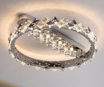 সুন্দর বিবাহের সজ্জা নকশা বিলাসবহুল LED সিলিং লাইট ক্রিস্টাল বডি আধুনিক শৈলী